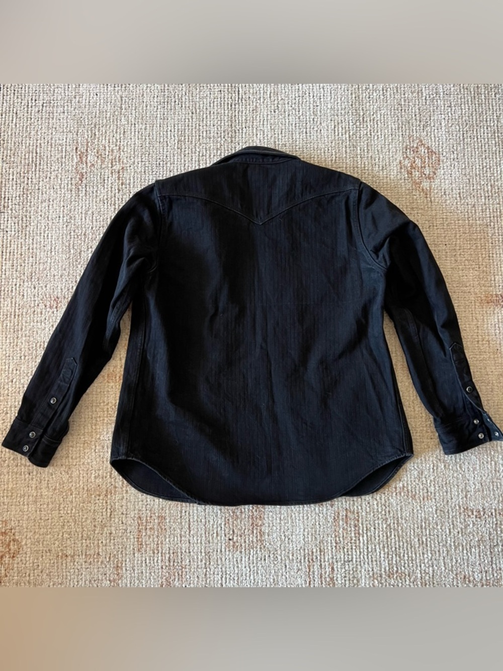 IRON HEART 13.5OZ DENIM WESTERN SHIRT - IHSH-396-BLK - BLACK jacket - Picture 10 of 14